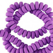 Cuentas de polimerica rondeles 7mm - Púrpura intenso